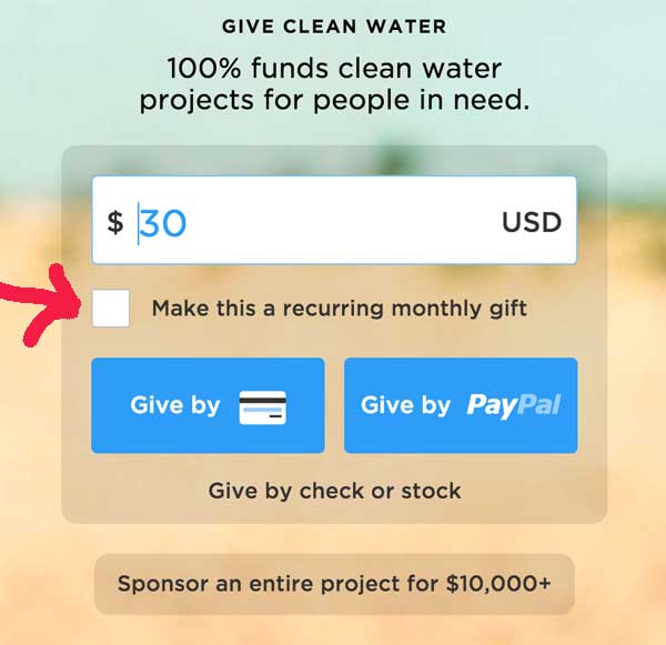 recurring donation